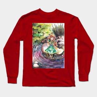 Relaxing at the side of river Long Sleeve T-Shirt